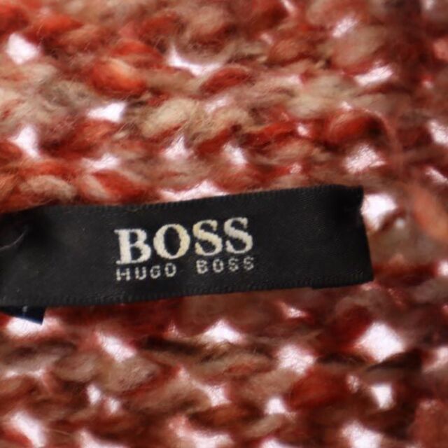 ヒューゴボス ウール ニット XS 赤系 HUGO BOSS 長袖 セーター ハイネック メンズ  221110サイズ表記