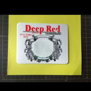 DEEP RED☆ロココ調☆フレームラバースタンプ(はんこ)