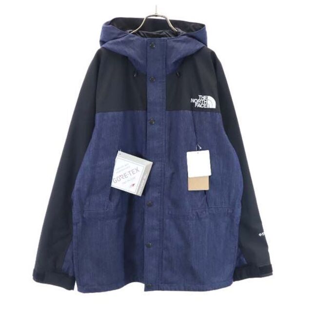 未使用 ノースフェイス ナイロン マウンテンライトデニムジャケット XL 希少サイズ THE NORTH FACE マウンテンパーカー ロゴ メンズ   【R221112】