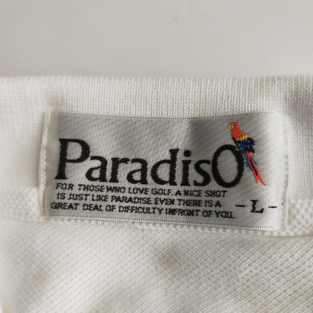 Paradiso(パラディーゾ)のパラディーゾ　テニス　半袖　ポロシャツ　白 メンズのトップス(ポロシャツ)の商品写真