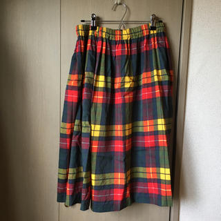 キュプラ100％tricot COMME des GARÇONS チェック巻きスカート