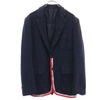 コムデギャルソンオム 08AW テーラードジャケット S 濃紺 COMME des GARCONS HOMME メンズ 【R221109】 【中古】(ダッフルコート)