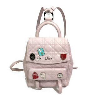 クリスチャンディオール(Christian Dior)のクリスチャンディオール Christian Dior バックパック カナージュ スターダスト スモール 銀座限定 リュックサック レザー ソフトピンク ピンク(リュック/バックパック)