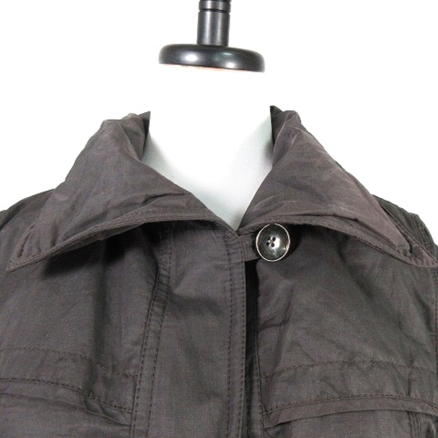 qualite(カリテ)のカリテ コート ステンカラー 長袖 ロング リボン 薄手 無地 3 茶 アウター レディースのジャケット/アウター(その他)の商品写真