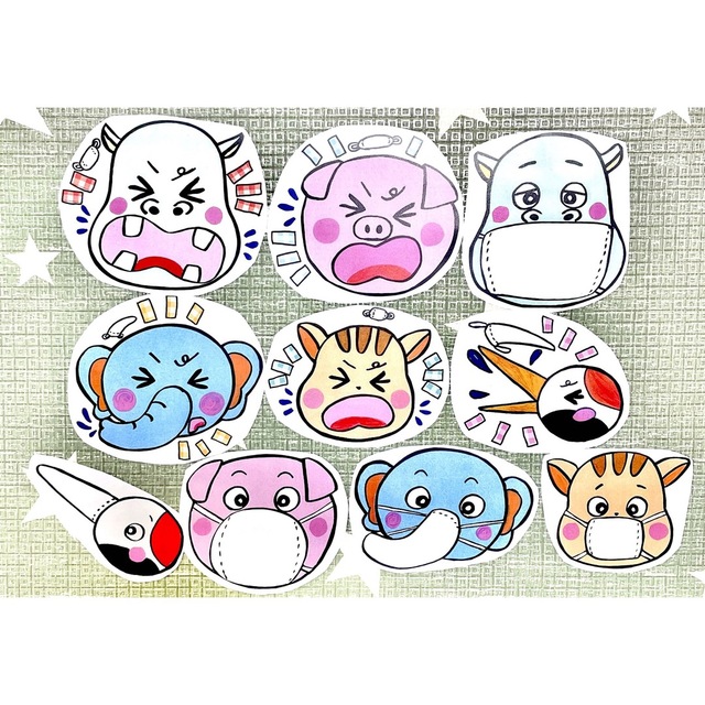 激安な 《カラーコピー素材》くいしんぼうおばけすうじのうたコンコン