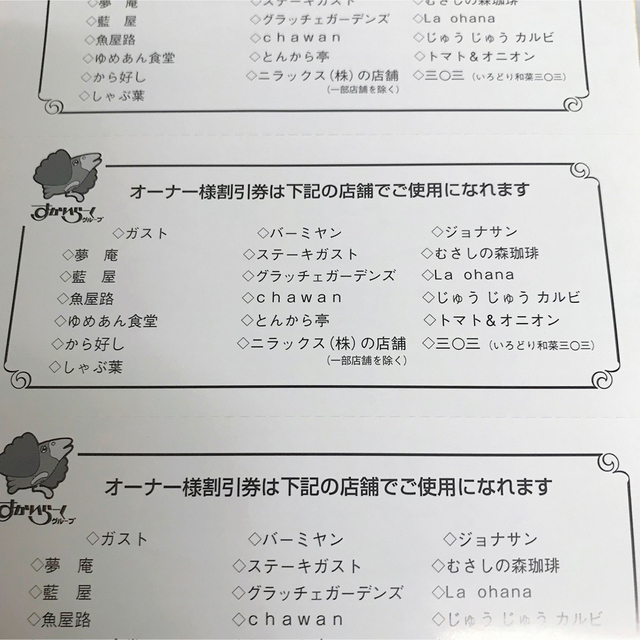 すかいらーく(スカイラーク)のすかいらーく25％割引券 3枚セット チケットの優待券/割引券(レストラン/食事券)の商品写真