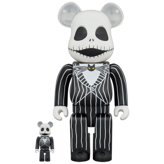 BE@RBRICK Jack Skellington 100％ & 400％ハンドメイド