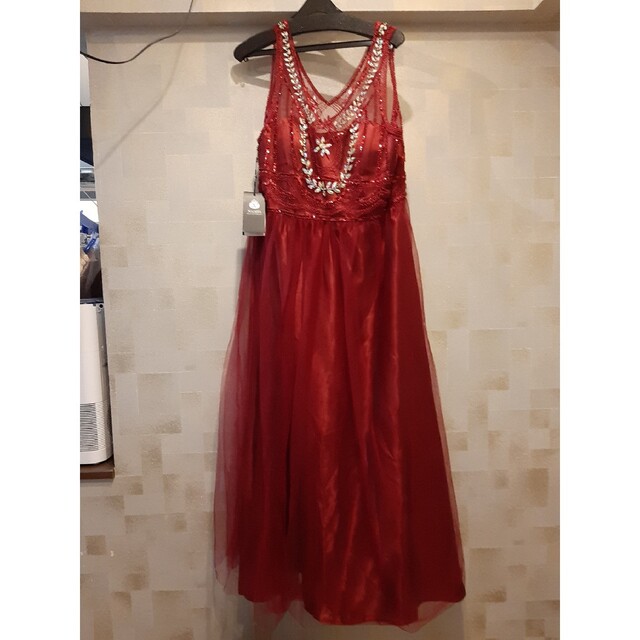 赤いドレス レディースのフォーマル/ドレス(ロングドレス)の商品写真