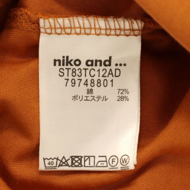 niko and ニコアンド　Tシャツ　長袖　オレンジ色　Mサイズ