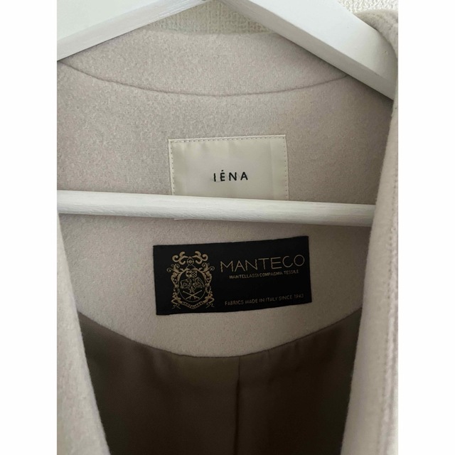 IENA(イエナ)のMANTECO ノーカラーコート　34サイズ レディースのジャケット/アウター(ロングコート)の商品写真