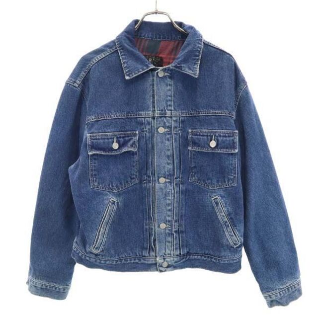 RRL 90s USA製 初期黒タグ 赤三ツ星 デニムジャケット L ダブルアール