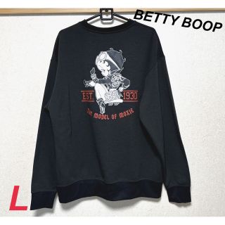 ベティブープ(Betty Boop)の新品　ベティちゃん　メンズ　裏起毛　スウェット　ブラック　L(スウェット)