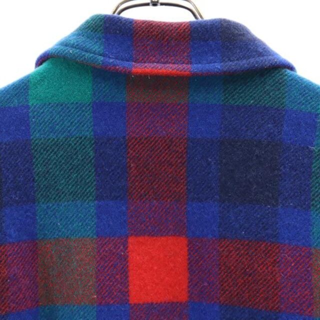 PENDLETON(ペンドルトン)のペンドルトン USA製 チェック柄 ジャケット ブルー系 PENDLETON 裏キルティング レディース 【中古】  【221126】 レディースのジャケット/アウター(ロングコート)の商品写真