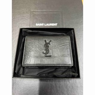 サンローラン(Saint Laurent)のイブサンローラン サンローラン 名刺入れ モノグラム クロコ(名刺入れ/定期入れ)