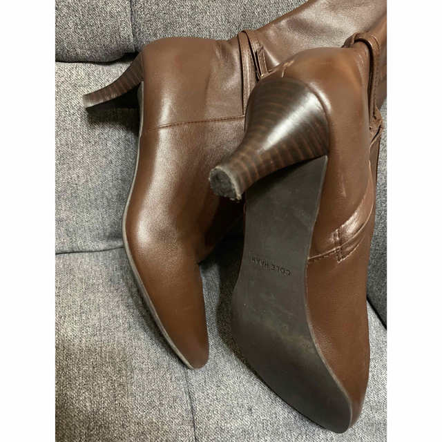COLE HAAN 本革 サイドジップ ロングブーツ US7 24cm