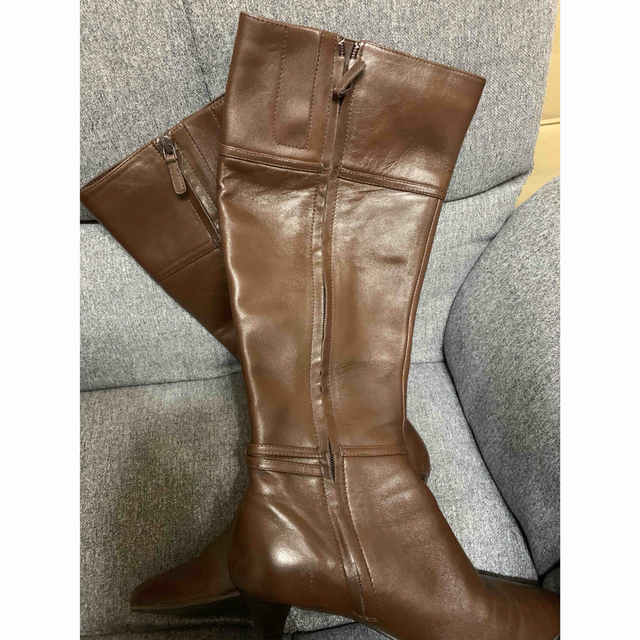 COLE HAAN 本革 サイドジップ ロングブーツ US7 24cm