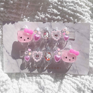 韓国 y2k 量産型 ネイルチップ コスメ/美容のネイル(つけ爪/ネイルチップ)の商品写真