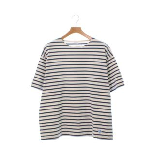 オーシバル(ORCIVAL)のORCIVAL オーシバル Tシャツ・カットソー 3(S位) 白x青(ボーダー) 【古着】【中古】(Tシャツ/カットソー(半袖/袖なし))