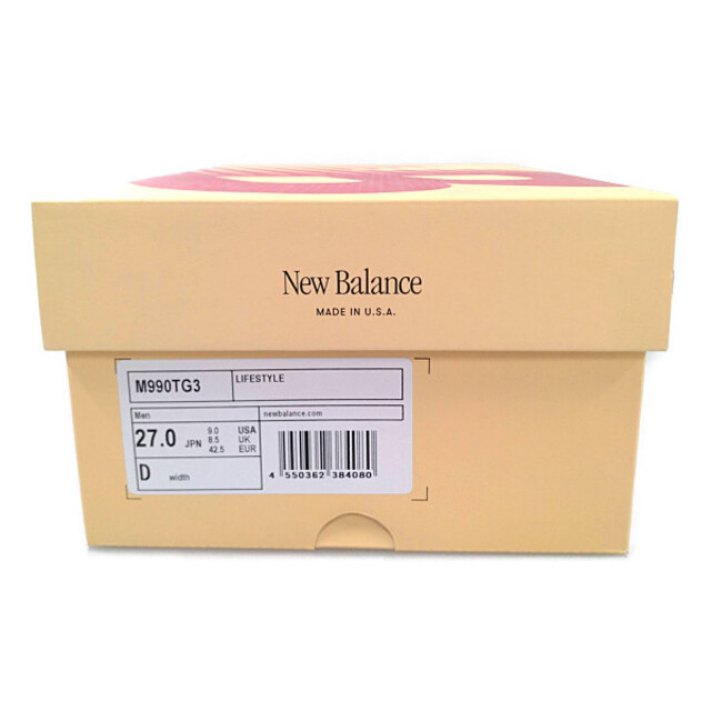 NEW BALANCE ニューバランス 品番 M990TG3 シューズ スニーカー グレー US9=27cm 正規品 / 29674