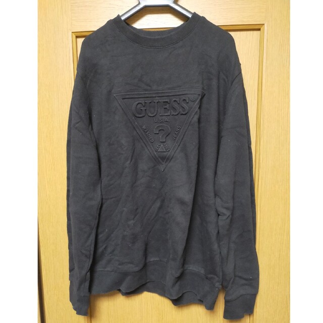 GUESS ゲス オールブラックトレーナー guess ゲス♡新品 ビック ロゴ 長袖 パーカー トレーナー