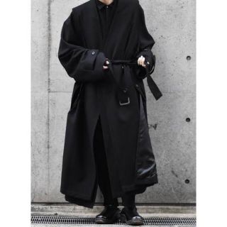 stein - stein OVERSIZED LINEAR NO COLLAR COAT 黒の通販 by