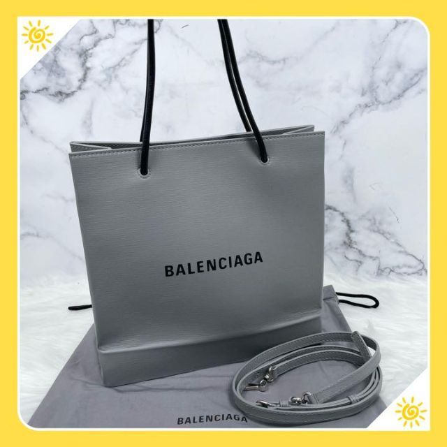 見事な創造力 Balenciaga 2wayトートバッググレーA383 Sサイズ 美品