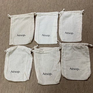 イソップ(Aesop)の【大人気】Aesop イソップ 巾着 袋 ショッパー ポーチ 6つセット(ショップ袋)