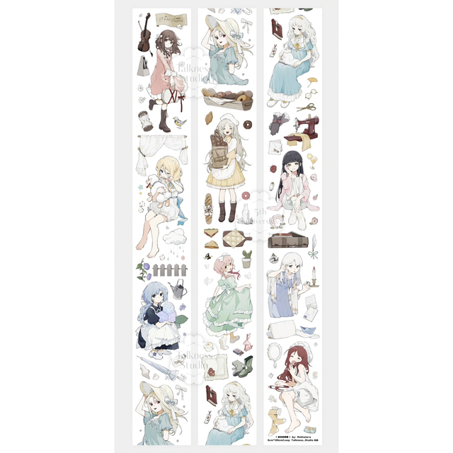 海外 Talkness 女の子 男の子 人物 コラージュ マスキングテープ 5巻