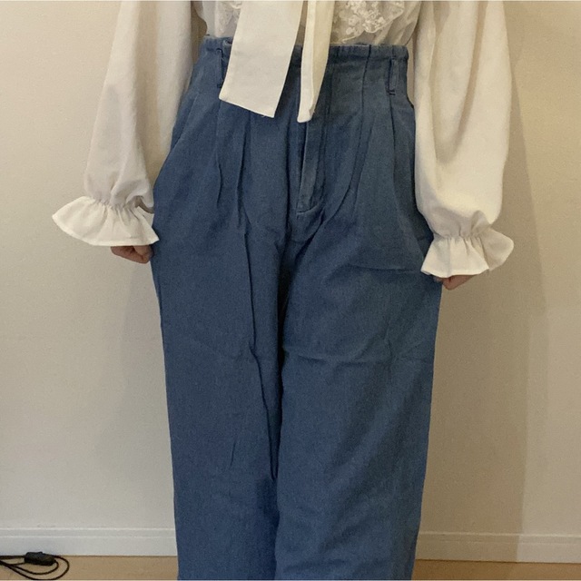 RETRO GIRL(レトロガール)のRETRO GIRL デニムワイドパンツ メンズのパンツ(デニム/ジーンズ)の商品写真