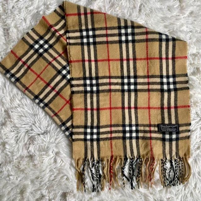 BURBERRY(バーバリー)のイングランド製 オールドバーバリーズ ラムウール マフラー ノバチェック レディースのファッション小物(マフラー/ショール)の商品写真