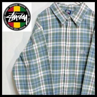 90s old stussy オンブレシャツ