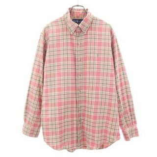 ラルフローレン(Ralph Lauren)のラルフローレン チェック柄 長袖 ボタンダウンシャツ L ピンク系 RALPH LAUREN メンズ 【中古】  【221007】(シャツ)