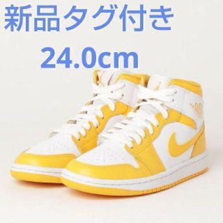 ナイキ(NIKE)のナイキ WMNS Air Jordan 1 Mid Lemon 24.0　24(スニーカー)