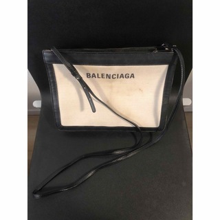 バレンシアガ(Balenciaga)のBALENCIAGA バレンシアガ ネイビーポシェット キャンバス 正規品(ショルダーバッグ)