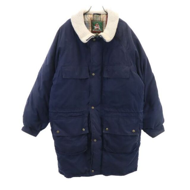 BARACUTA バラクータ ダウンジャケット コート　ファー付　ネイビー　L