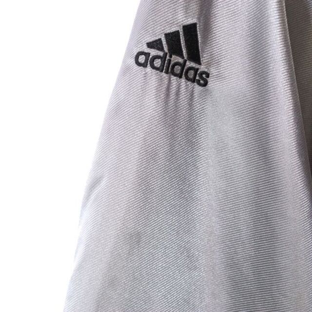 adidas 裏ボア・ナイロン素材ベンチコート・銀シルバー\u0026黒 66746