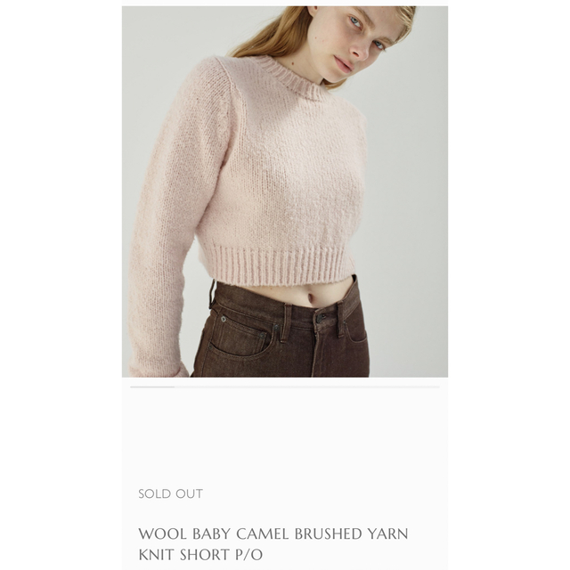 AURALEE(オーラリー)の【お値下中】AURALEE WOOL BABY CAMEL  SHORT P/O レディースのトップス(ニット/セーター)の商品写真