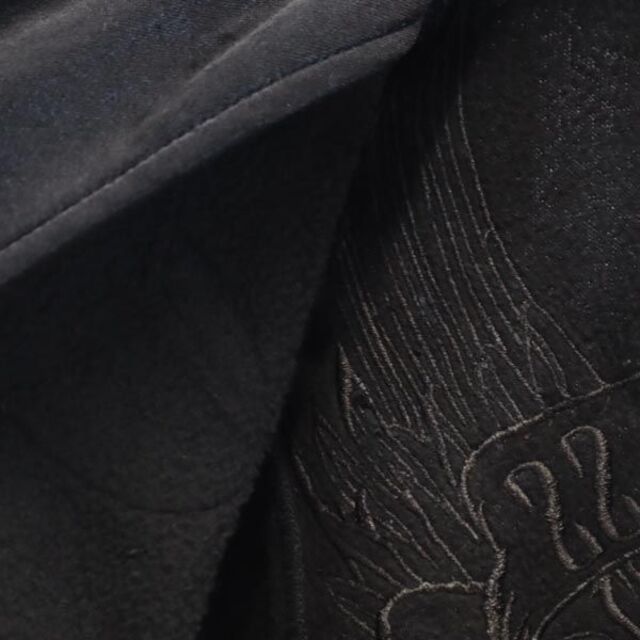 バンソン コットン ライダース スカル バック 刺繍 ジャケット M 黒 VANSON Cottons 裏起毛 メンズ 【中古】 【221028】