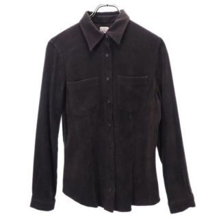 アルマーニジーンズ(ARMANI JEANS)のアルマーニジーンズ 長袖 シャツ USA6 ブラウン系 ARMANI JEANS レディース 【中古】  【221018】(シャツ/ブラウス(半袖/袖なし))