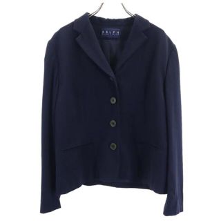 ラルフローレン(Ralph Lauren)のラルフローレン 日本製 ウールブレンド テーラードジャケット ネイビー系 RALPH LAUREN レディース 【中古】  【221024】(ロングコート)