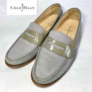 コールハーン(Cole Haan)のCole-Haan コールハーン　コインローファー　ライトグレー　22.5cm(ローファー/革靴)