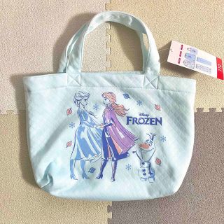 ディズニー(Disney)のアナと雪の女王　キルティング風　バッグ　水色　新品　体操服入れ　お稽古バッグ(その他)