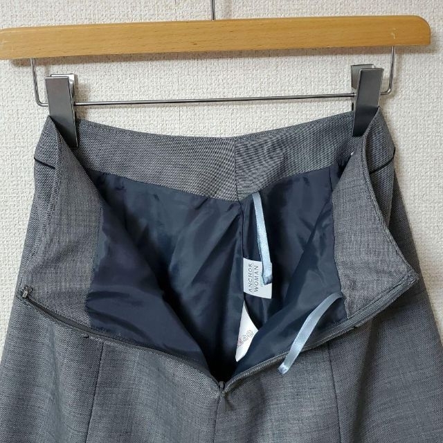 青山(アオヤマ)の洋服の青山 ANCHOR WOMAN スカート パンツ 3点セット グレー 5号 レディースのフォーマル/ドレス(スーツ)の商品写真