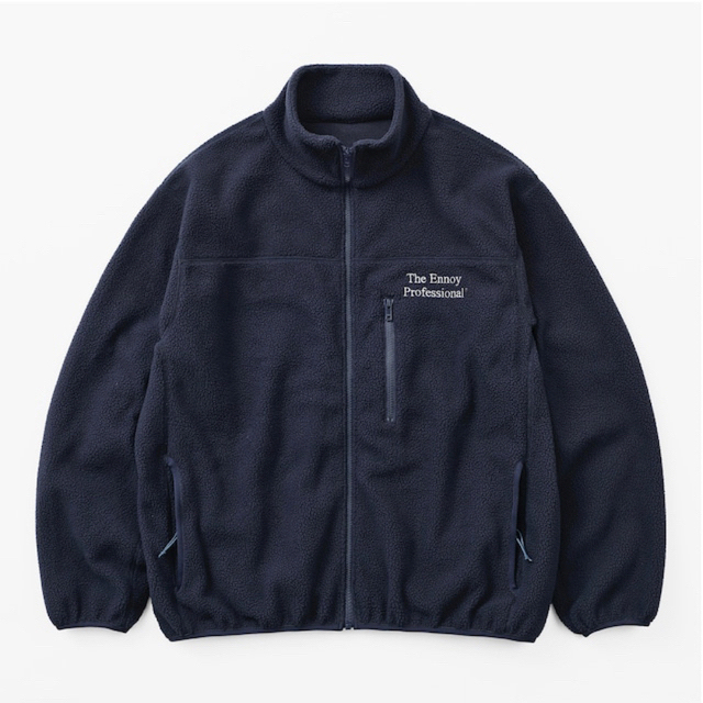 【コモリ】 ennoy City Fleece NAVY×WHITE Lサイズ 22AW コモリ