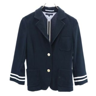 トミーヒルフィガー(TOMMY HILFIGER)のトミーヒルフィガー ブレザー テーラードジャケット L 濃紺 TOMMY HILFIGER レディース  【R221011】 【中古】(ロングコート)