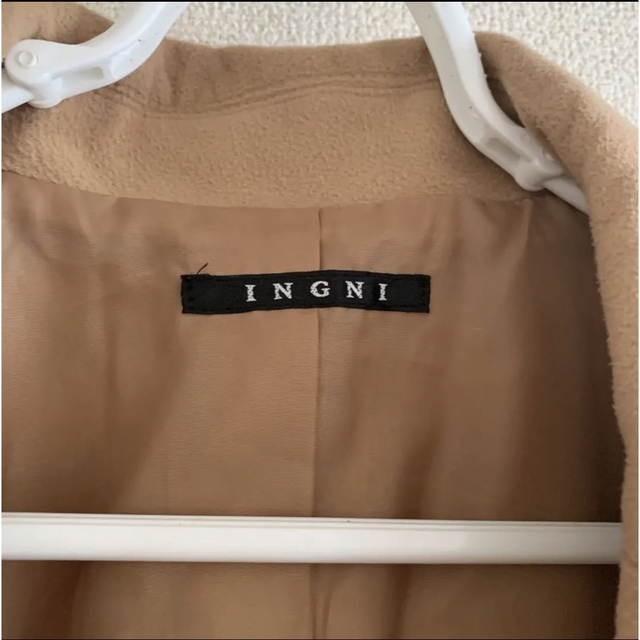 INGNI(イング)のINGNI キャメル ベージュ コート レディースのジャケット/アウター(チェスターコート)の商品写真