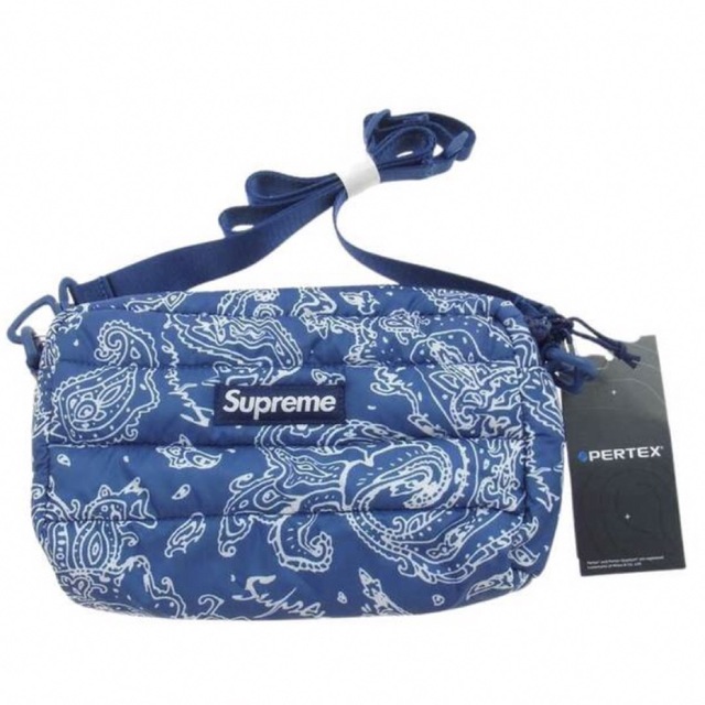 Supreme Puffer Side Bag "Blue Paisley"