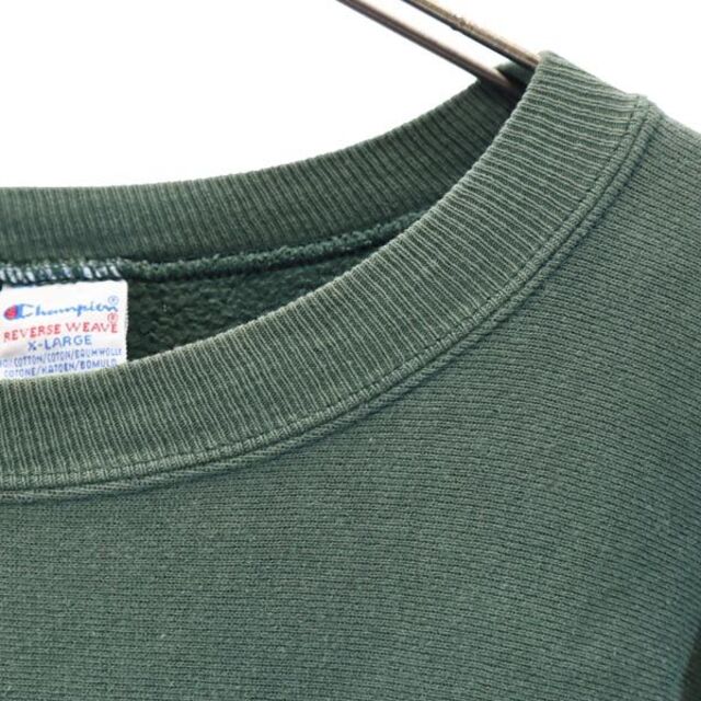 チャンピオン 90s USA製 リバースウィーブ 刺繍タグ XL ロゴプリント スウェット XL 緑 Champion 裏起毛 メンズ 【中古】  【221030】