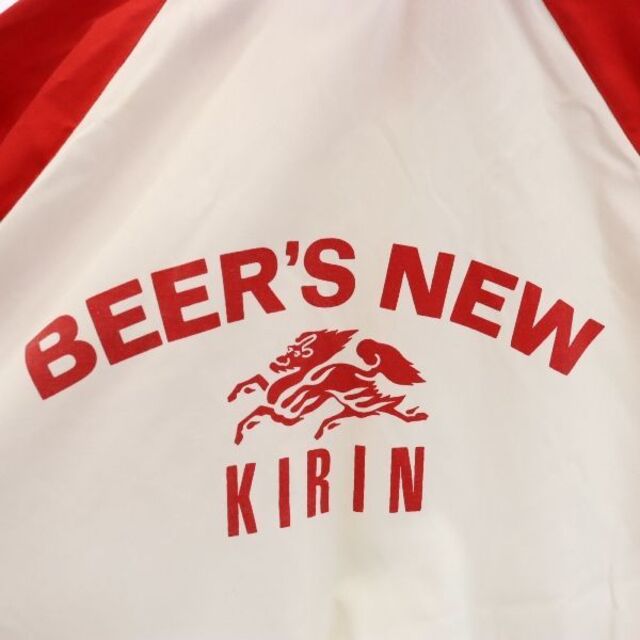 キリン BEER’S NEW KIRIN プリント ブルゾン ホワイト×レッド KIRIN メンズ  【R221011】 2