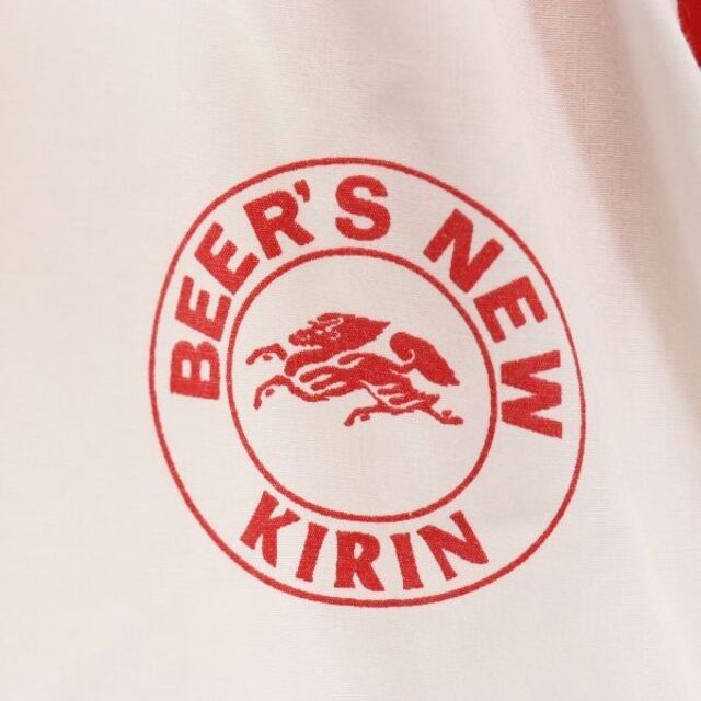 キリン BEER’S NEW KIRIN プリント ブルゾン ホワイト×レッド KIRIN メンズ  【R221011】 4
